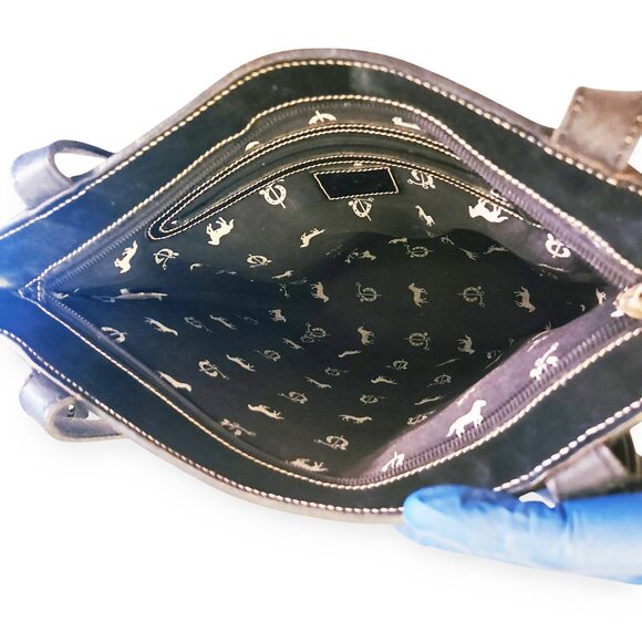 El Caballo Spanish Black Leather Shoulder Bag - Picture 11 of 15